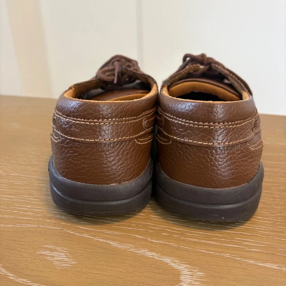 Dr. Comfort Patrick Brown Leather Boat Shoes Mens 10W Orthopedic Loafers 8520
